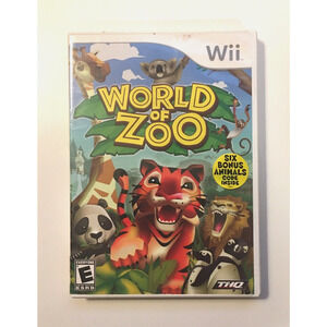 World of Zoo (Nintendo Wii, 2009) THQ - Box & Game Disc, No Manual - US Seller